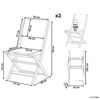 4255664829061 Set van 2 stoelen Hout Donkere houtkleur CESANA