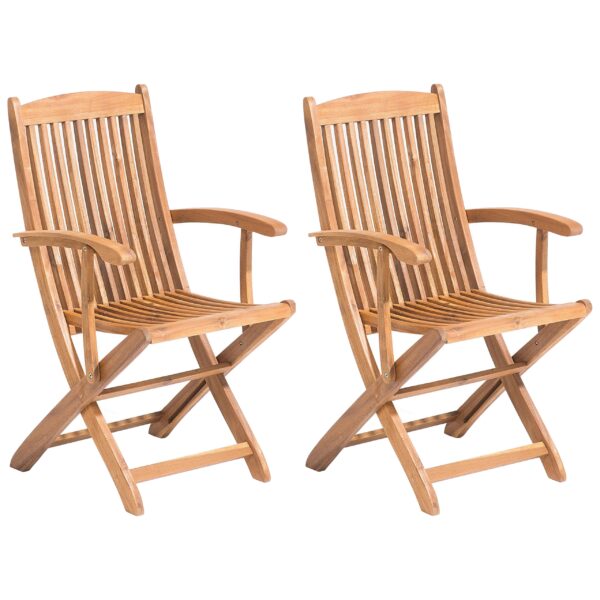 Set van 2 stoelen Hout Lichte houtkleur MAUI