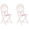 Set van 2 stoelen Metaal Roze ALBINIA