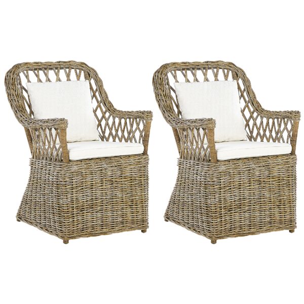 Set van 2 stoelen Rotan Lichte houtkleur MAROS