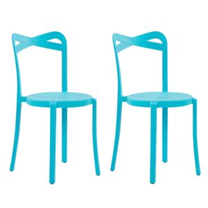 Set van 2 stoelen Synthetisch materiaal Turquoise CAMOGLI