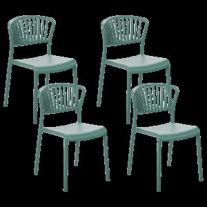 Set van 4 stoelen Synthetisch materiaal Mintgroen GELA