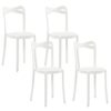 Set van 4 stoelen Synthetisch materiaal Wit CAMOGLI