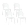 Set van 4 stoelen Synthetisch materiaal Wit OSTIA