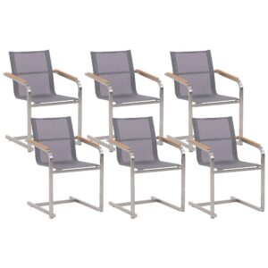 Set van 6 stoelen RVS Grijs COSOLETO