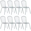 Set van 8 stoelen Metaal Lichtblauw CALVI