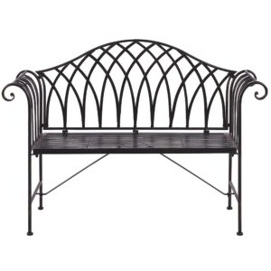 Tuinbank Metaal 130 cm Zwart MILAZZO