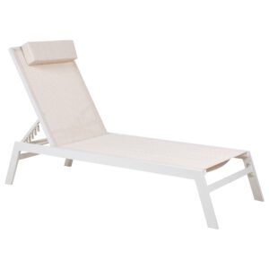 Tuinligstoel Metaal Beige CATANIA