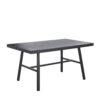 Tuintafel 150 x 90 cm Glas Zwart CANETTO
