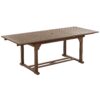 Tuintafel 160/220 x 90 cm Massief hout Donkere houtkleur AMANTEA