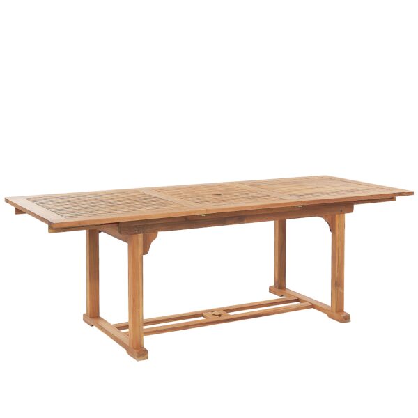 Tuintafel 160/220 x 90 cm Massief hout Lichte houtkleur JAVA