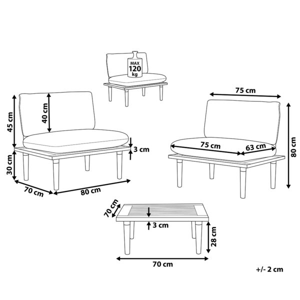 1 x Salontafel